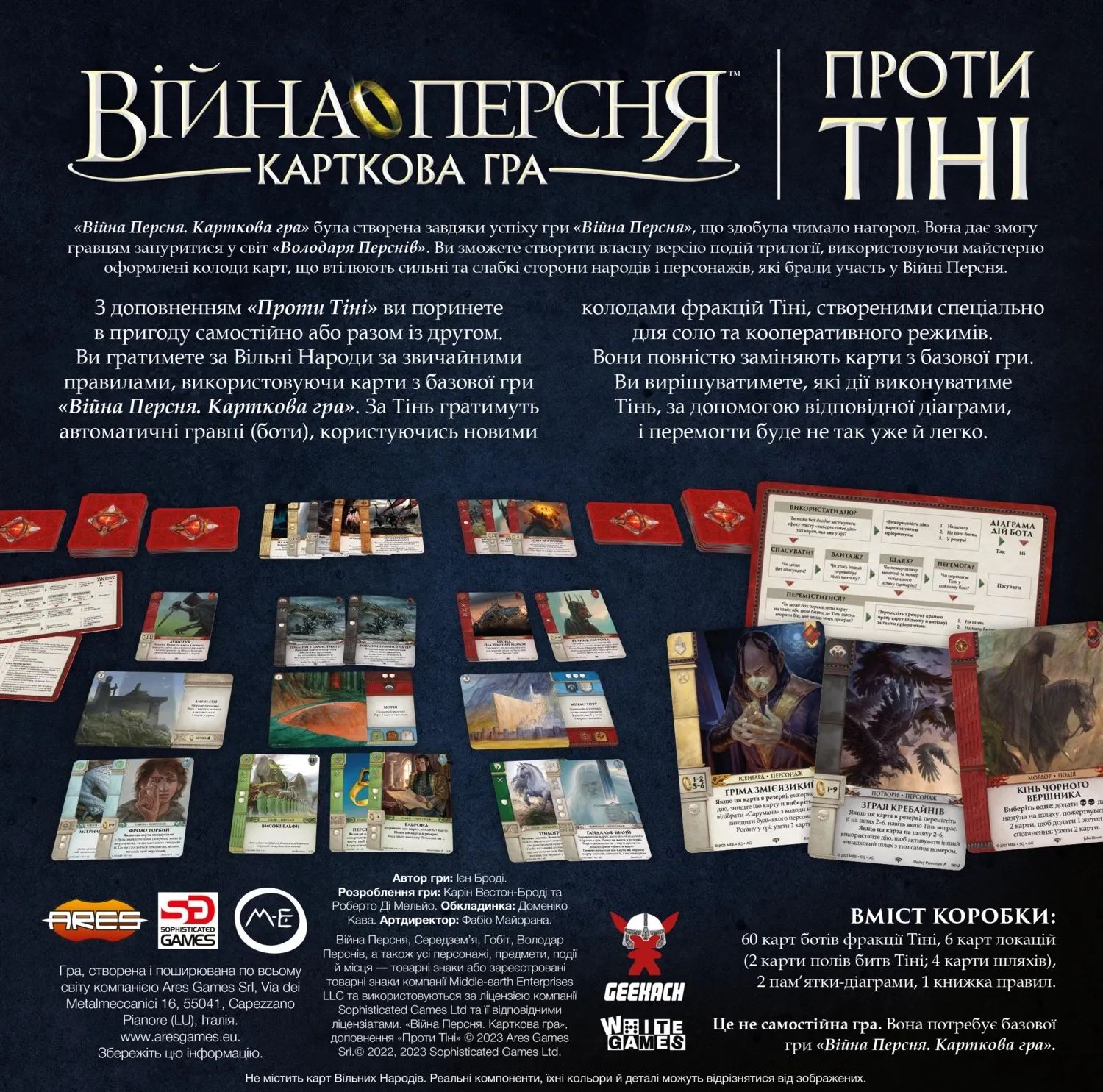 Война Кольца. Карточная игра – Против тени. Дополнение (War of the Ring:  The Card Game – Against the Shadow) (UA) Geekach Games - Настольная игра  (GKCH175we) Купить по цене 825 грн грн.