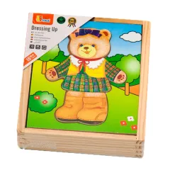 Дерев'яний ігровий набір Viga Toys Гардероб ведмедиці (56403)