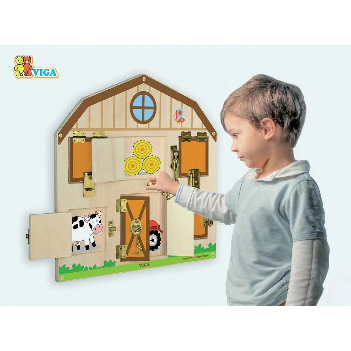 Бизиборд Viga Toys Открой замок (51627) Купить по цене 2994 грн грн. в  Украине | Интернет-Магазин ROZUM