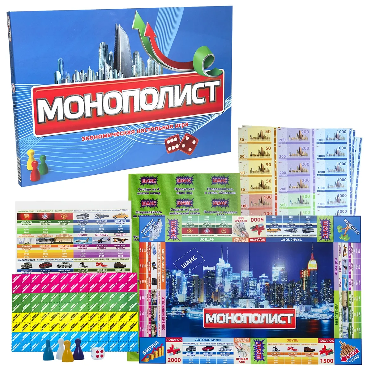 Настольная игра Монополист на русском языке (348) Купить по цене 88 грн  грн. в Украине | Интернет-Магазин ROZUM