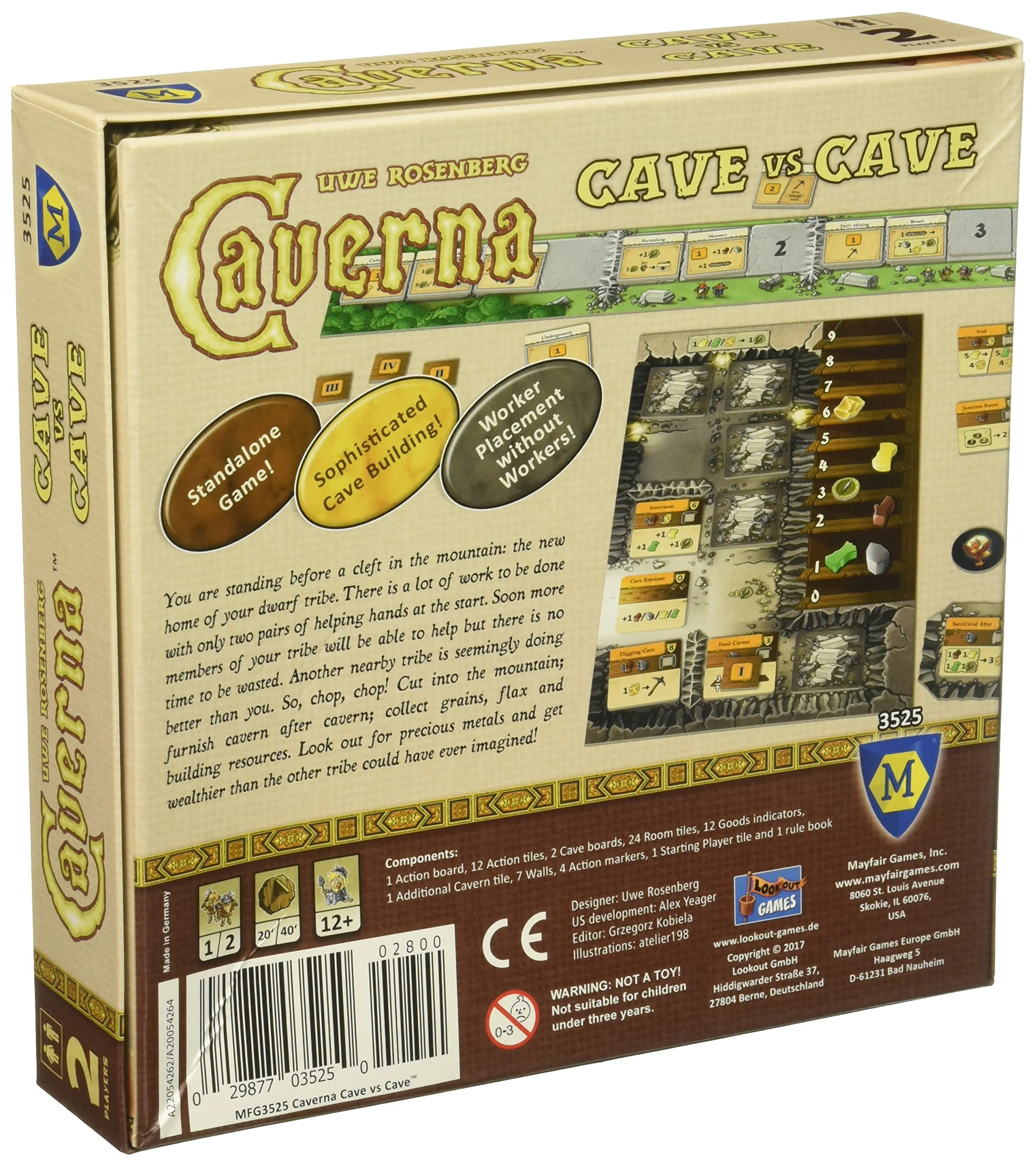 Настольная игра Lookout Games Каверна. Пещера на пещеру (Caverna. Cave vs  Cave) (англ.) Купить по цене 1274 грн грн. в Украине | Интернет-Магазин  ROZUM