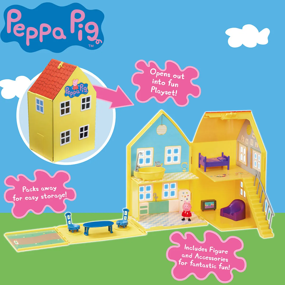 Игровой набор Peppa - ДОМ ПЕППЫ ДЕЛЮКС (домик с мебелью, фигурка Пеппы)  Купить по цене 879 грн грн. в Украине | Интернет-Магазин ROZUM