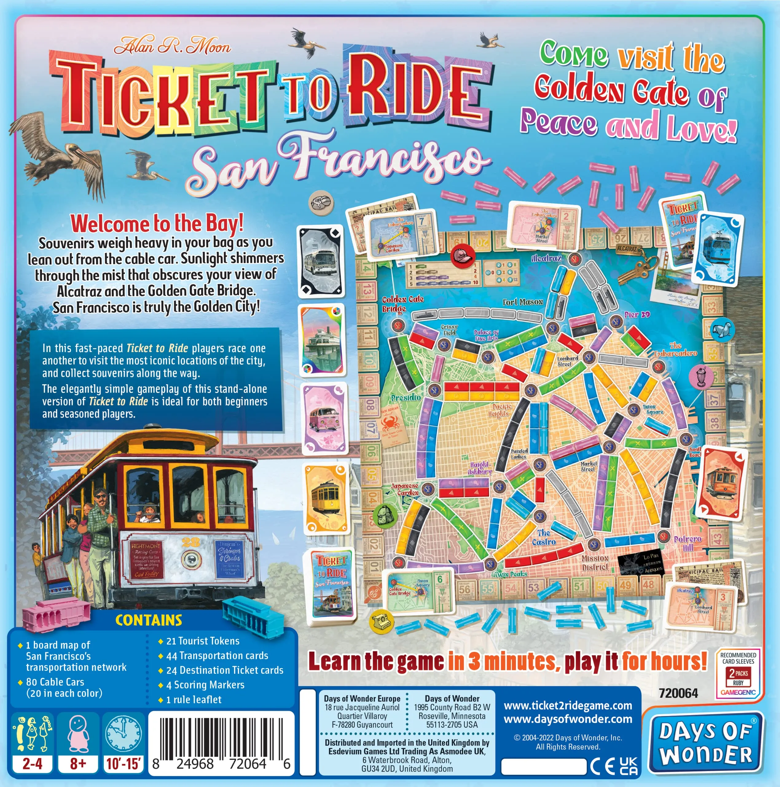 Билет на поезд - Сан Франциско (Ticket to Ride: San Francisco) (EN) Days of  Wonder - Настольна игра Купить по цене 1192 грн грн. в Украине |  Интернет-Магазин ROZUM