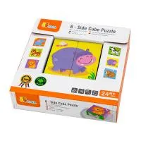 Пазл-кубики Viga Toys Дикі тварини (50836)
