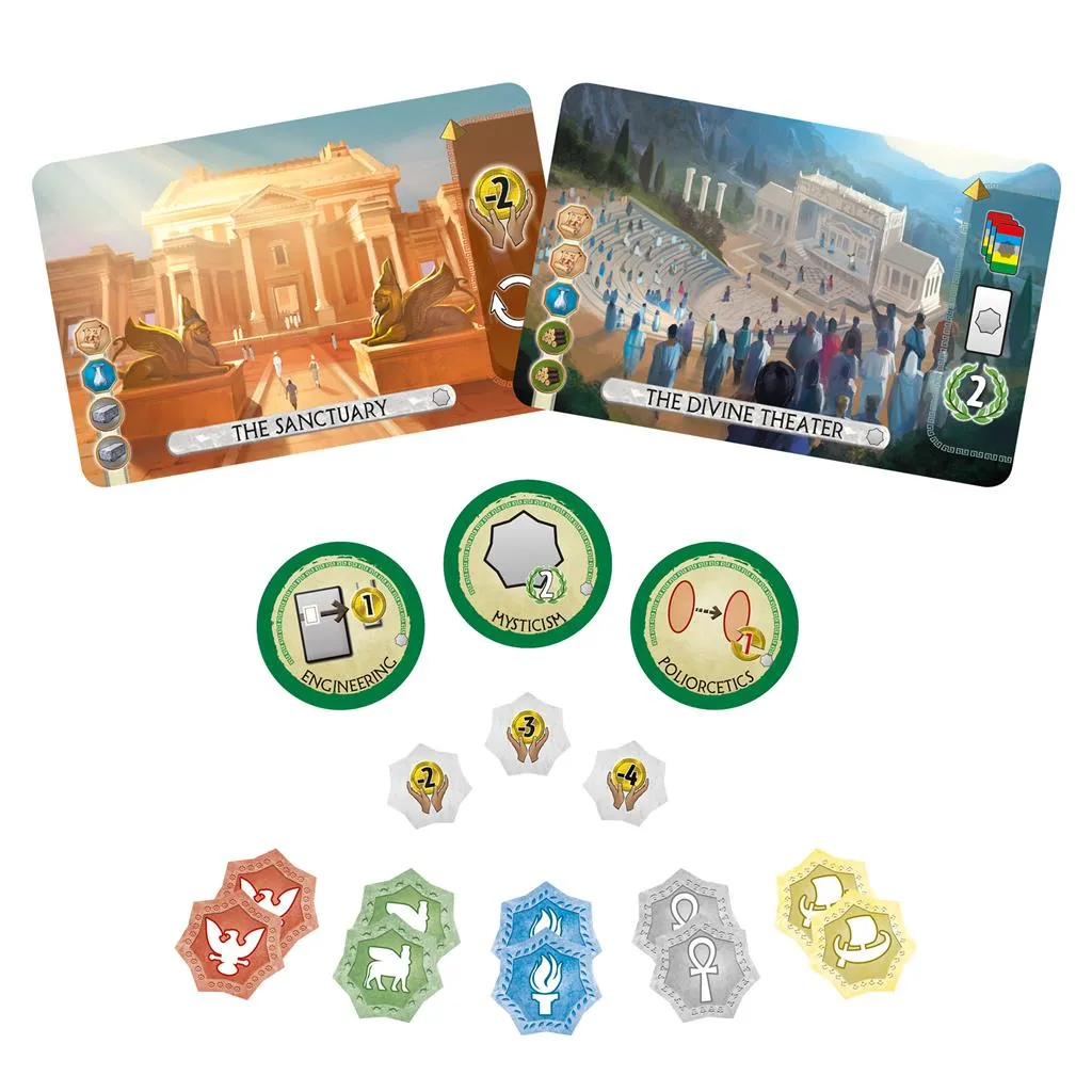 Настольная игра Игромаг 7 Чудес Дуель: Пантеон (7 Wonders Duel: Pantheon)  (укр.) Купить по цене 908 грн грн. в Украине | Интернет-Магазин ROZUM