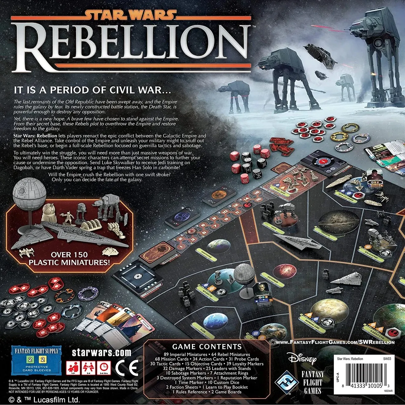 Звездные войны: Восстание (Star Wars: Rebellion Board Game) (EN) Fantasy  Flight Games - Настольная игра (FFGSW03) Купить по цене 6344 грн грн. в  Украине | Интернет-Магазин ROZUM