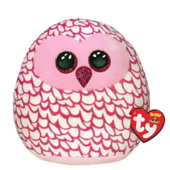 М'яка іграшка TY SQUISH-A-BOOS Рожева сова PINKY 20 см (39300)